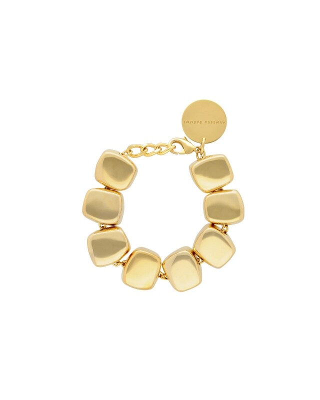 vanessa baroni organic shaped bracelet gold kleurloos